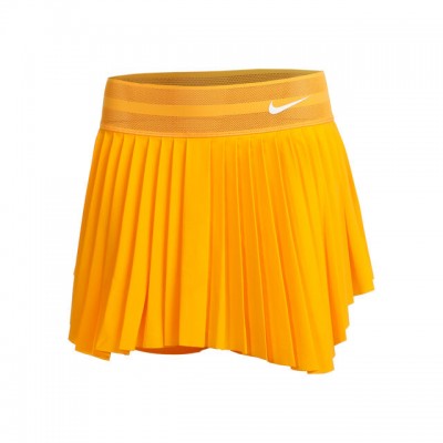 Nike N.Y. Dri-Fit Court Slam Fusta Tenis Femei Galben, Alb