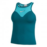 Nike N.Y. Dri-Fit Court Slam Solid Tank-Top Maieu Tenis Femei Verde petrol, Albastru turcoaz, Alb .