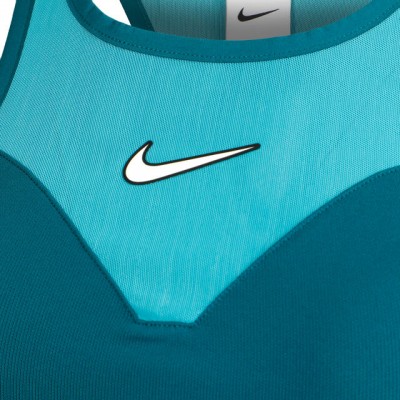 Nike N.Y. Dri-Fit Court Slam Solid Tank-Top Maieu Tenis Femei Verde petrol, Albastru turcoaz, Alb .