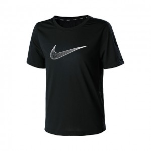 Nike Dri-Fit One Graphic Tee Tricou Tenis Fete (Copii) Negru, Alb  