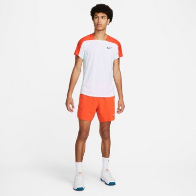 Nike N.Y. Court Dri-Fit Slam Tee Tricou Tenis Barbati Alb, Portocaliu 