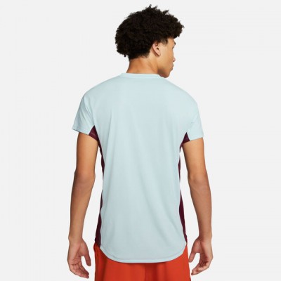 Nike N.Y. Court Dri-Fit Slam Tee Tricou Tenis Barbati Portocaliu, Albastru deschis, Visiniu 