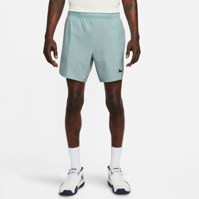 Nike N.Y. Court Dri-Fit Slam Short Tenis Barbati Albastru deschis, Negru, Gri