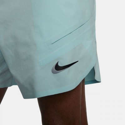 Nike N.Y. Court Dri-Fit Slam Short Tenis Barbati Albastru deschis, Negru, Gri