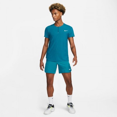 Nike A.O. Dri-Fit Court Slam Ultra MB Polo Tricou Tenis Barbati Verde petrol, Alb