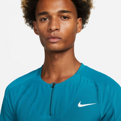 Nike A.O. Dri-Fit Court Slam Ultra MB Polo Tricou Tenis Barbati Verde petrol, Alb