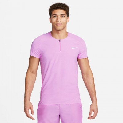 Nike A.O. Dri-Fit Court Slam Ultra MB Polo Tricou Tenis Barbati Violet, Alb