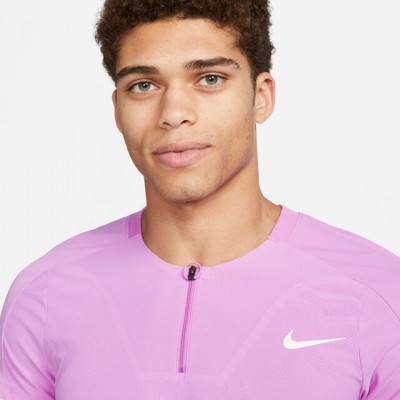 Nike A.O. Dri-Fit Court Slam Ultra MB Polo Tricou Tenis Barbati Violet, Alb