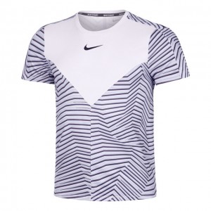 Nike R.G. Dri-Fit Court Slam Tee Tricou Tenis Barbati Violet deschis, Alb, Gri inchis, Negru    