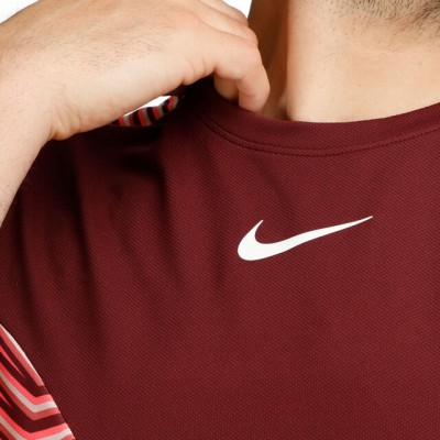 Nike R.G. Dri-Fit Court Slam Tee Tricou Tenis Barbati Visiniu, Roz coral, Alb  