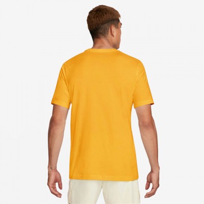 Nike A.O. 2024 Court Tee Tricou Tenis Barbati Galben solar, Alb, Albastru  