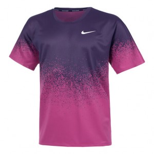 Nike NY 2024 Dri-Fit Slam TP Wildcard 2 Tee Tricou Tenis Barbati Violet, Roz, Alb  