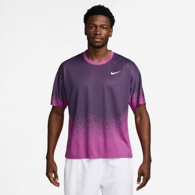 Nike NY 2024 Dri-Fit Slam TP Wildcard 2 Tee Tricou Tenis Barbati Violet, Roz, Alb  