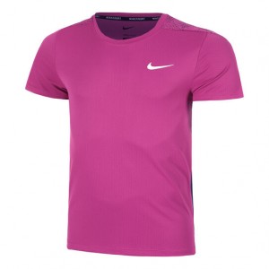 Nike NY 2024 Dri-Fit Slam Tee Tricou Tenis Barbati Violet Berry, Violet, Alb