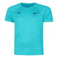 Nike Rafael Nadal Court Dri-Fit Challenger Tee Tricou Tenis Barbati Verde turcoaz, Negru