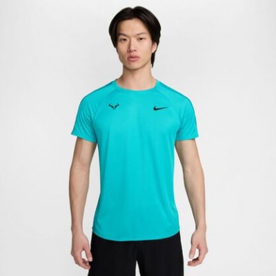 Nike Rafael Nadal Court Dri-Fit Challenger Tee Tricou Tenis Barbati Verde turcoaz, Negru