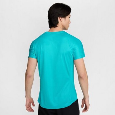 Nike Rafael Nadal Court Dri-Fit Challenger Tee Tricou Tenis Barbati Verde turcoaz, Negru