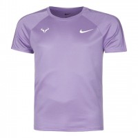 Nike Rafael Nadal Court Dri-Fit Challenger Tee Tricou Tenis Barbati Violet, Alb