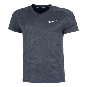 Nike Roland Garros Court Dri-Fit Slam Tee Tricou Tenis Barbati Bleumarin, Alb