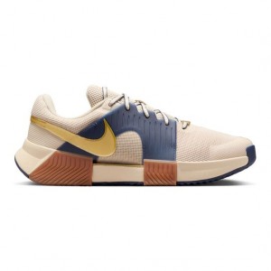 Nike Zoom GP Challenge 1 Clay Premium Incaltaminte Tenis Zgura Barbati Bej, Albastru, Auriu